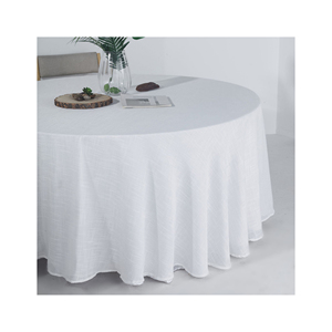 El yapımı jakarlı işlemeli masa örtüleri lüks Polyester düğün için yuvarlak bezler