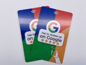 Carta PVC rivedere noi su Google QR codice e scheda NFC - Product Image 3