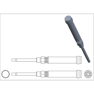 連続測定用の高温容量レベルセンサープローブ1/2 "接続長最大100 cm - Product Image 2