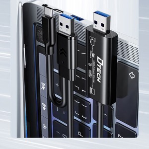 DTECH Data Transfer <strong>USB</strong> Smart KM Link <strong>USB</strong> a Male to Type C <strong>USB</strong> 2.0 Data Copy Cable for PC Computer - Product Image 3