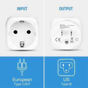 Premium Quality Europe to US <strong>Plug</strong> Adapter, Unidapt EU to US <strong>Plug</strong> Converter Adapter [2-Pack] White - Product Image 3