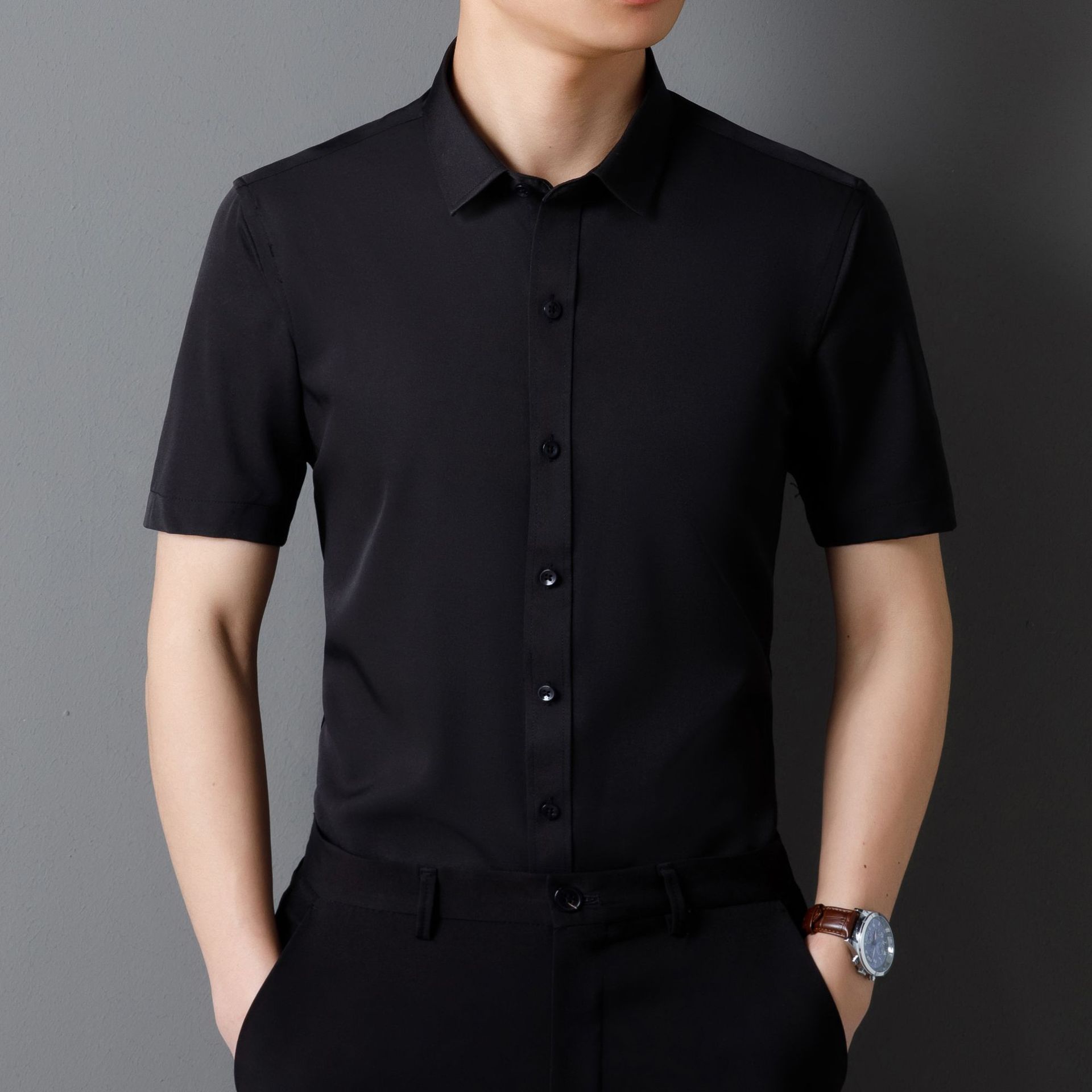 Stretch Short Sleeves - Black