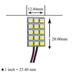 PA kurulu ışık 15SMD 2835 12V DC beyaz yüksek parlaklık araba için otomotiv iç Dome gövde lamba ampulü