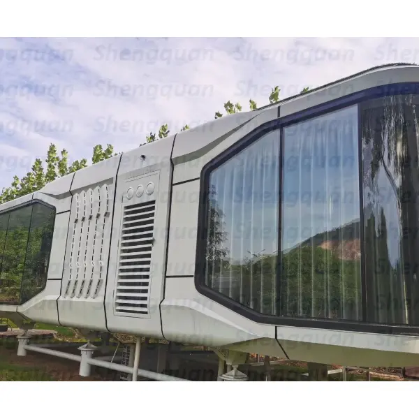 Shengquan sang trọng ngoài trời prefab hiện đại thưởng thức bên bờ biển nhà máy chuyên nghiệp viên nang chất lượng hàng đầu airship Pod nhà