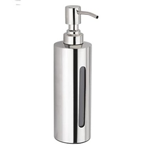 Modern stil yeni yuvarlak şeffaf sabunluk sıvı sabunlar için yeni tasarım Metal sıvı dağıtıcı