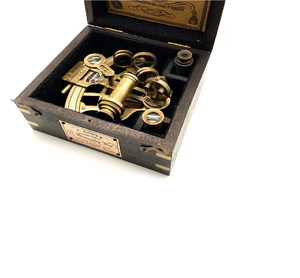Nautical Brass Sextant Marine Nautical Sextant With Wooden Box J. <strong>Scott</strong> Ship Navigational Working Sextant in Wooden Box - Product Image 2