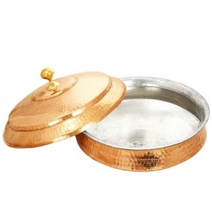 เครื่องครัวทองแดงแบบดั้งเดิมทำด้วยมือกระทะย่างอินเดียกระทะทองแดง - Product Image 4