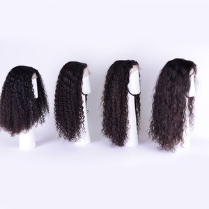 Raw Front Lace Wigs <strong>Easy</strong> Installation <strong>Human</strong> Hair Extensions Full Lace 100% Indian Temple Cuticle Aligned Straight and Wavy Hair - Product Image 5