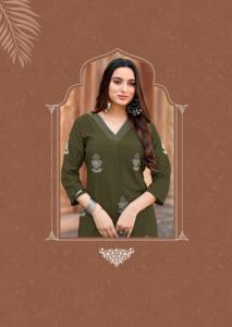 プレミアムヘビーコットンフレックスプリントSalwar Kameez Party Kurtiスレッドワーク付き
