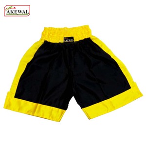 Thai shorts bordados de cetim de seda 100% poliéster, quatro maneiras elásticas e corda de desenho.