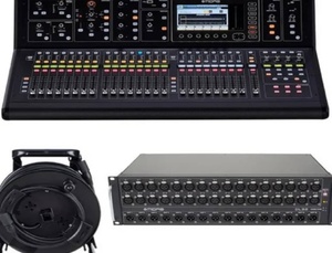 New Discounted <strong>Midas</strong> M32R <strong>Live</strong> Digital Mixer + DL32 Stage Box + 150' Cat5 Network Cable