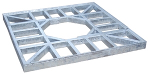 仿古6英尺见方铸铁树炉排街道铸铁树炉排自然压力处理木材 - Product Image 2