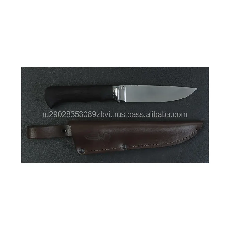 Avcı bıçağı "Lider" N690 dövme çelik bıçak fit derin içinde koruma egzotik ahşap saplı büyük kaliteli bıçak