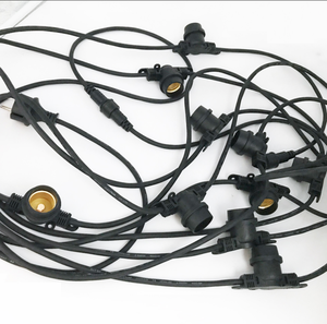 Jardín al aire libre impermeable colorido 1W G45 iluminación LED E27 lámpara PVC festón bombilla Cadena de luz para decoraciones navideñas IP65