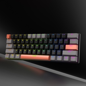 Teclado mecánico para juegos 60 por ciento, ergonómico, duradero, desmontable, tipo C, Mini teclado blanco para juegos con interruptores rojos - Product Image 6
