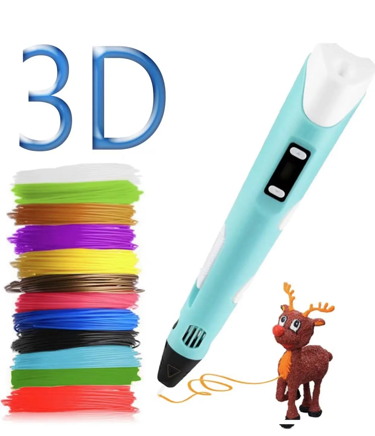 Kinder 3D-Druckstift USB-Zeichenspielzeug-Set ABS/PLA-Filament Tragbarer 3D-Digital-Doodle-Druckstift