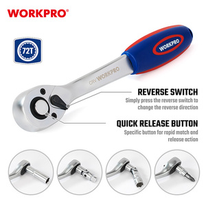 WORKPRO 123PC CR-Vスチール1/4 ''3/8'' 1/2 ''ドライブメカニックツールセットソケットレンチセット