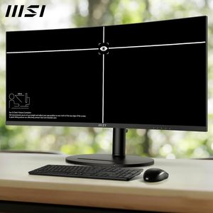 MSI现代MD342CQP 34 in VA 3440X1440(UWQHD) 计算机显示器，120Hz，1800弯曲，DP，<span class=keywords><strong>KVM</strong></span>，高度可调，VESA，黑色