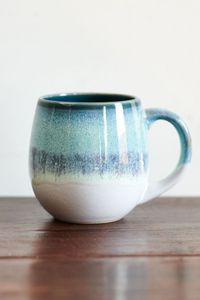 Pure ceramic <strong>cup</strong> with textured sides and bold glaze for rustic home decor or small batch <strong>brewers</strong> - Product Image 2