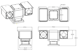 マルチセンサーPTZカメラAIアルゴリズム自動追跡オプションの可視4MP120xズームサーマル1280*1024 LRF最大10km - Product Image 4