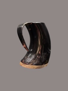 Wholesale Rustic <strong>Horn</strong> Ceramic <strong>Cup</strong> with Stand Handcrafted Practical Drinkware Accessories for Coffee Display for Weddings India - Product Image 2