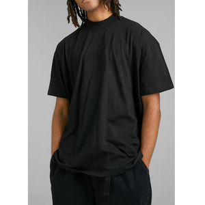 Erkek moda yeni yaz t-shirt yüksek kalite Custom Made Slim Fit düz boş katı desen 220 gram kumaş toptan