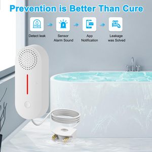 Daytech 100dB Wifi Tuyaスマート製品サウンドとライトウォーターイマージョンセキュリティアラーム水漏れセンサーホーム検出 - Product Image 4