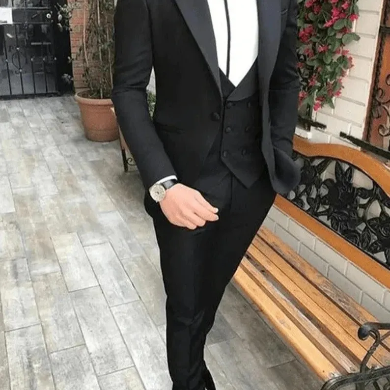 3 Piece Ternos De Casamento Para Festas De Jantar Eventos Prom Pant Ternos Para Homens formatura partidos