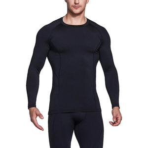 El último diseño personalizado de compresión de secado rápido Nuevas camisas de compresión de manga larga estirables para hombres - Product Image 6