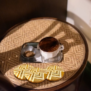 圆形杯垫，热/冷饮杯垫，餐桌装饰杯垫套装 (杯垫4psc套装1个组合) - Product Image 3