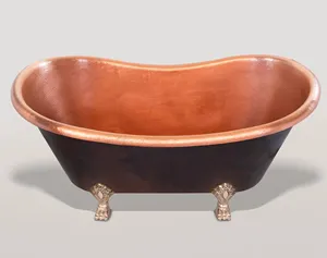 Fornecedor Exportador indiano de banheira de cobre de excelente qualidade Banheira de cobre puro feita à mão com formato personalizado disponível