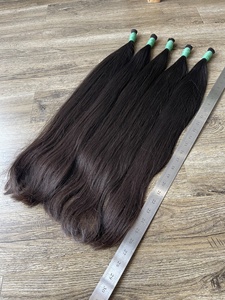 Primer Raw Material Natural Virgin Human Hair Straight <strong>Same</strong> Cuticle Aligned Just Cut From One Donors From Factory - Product Image 5