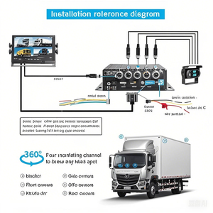 Fábrica al por mayor 4 canales 4G GPS WiFi Cámara inalámbrica de respaldo y marcha atrás Monitoreo de seguridad de autobús a prueba de agua Hecho en China - Product Image 6