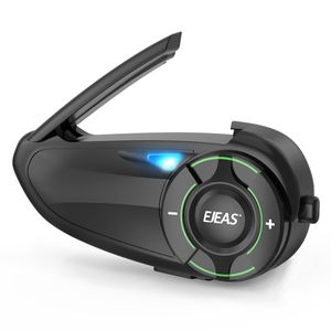 EJEAS-Casco de motocicleta Q8 personalizado, auriculares inalámbricos con Bluetooth, sistema de comunicación, interfono impermeable para moto - Product Image 1