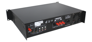Amplificador mezclador V 100V con prioridad de micrófono, silencio automático y control de tono para sistemas de paginación comerciales - Product Image 3