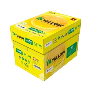 IKイエローA4コピー用紙は、高速コピー機とプロの印刷用に設計された一貫した結果を提供します