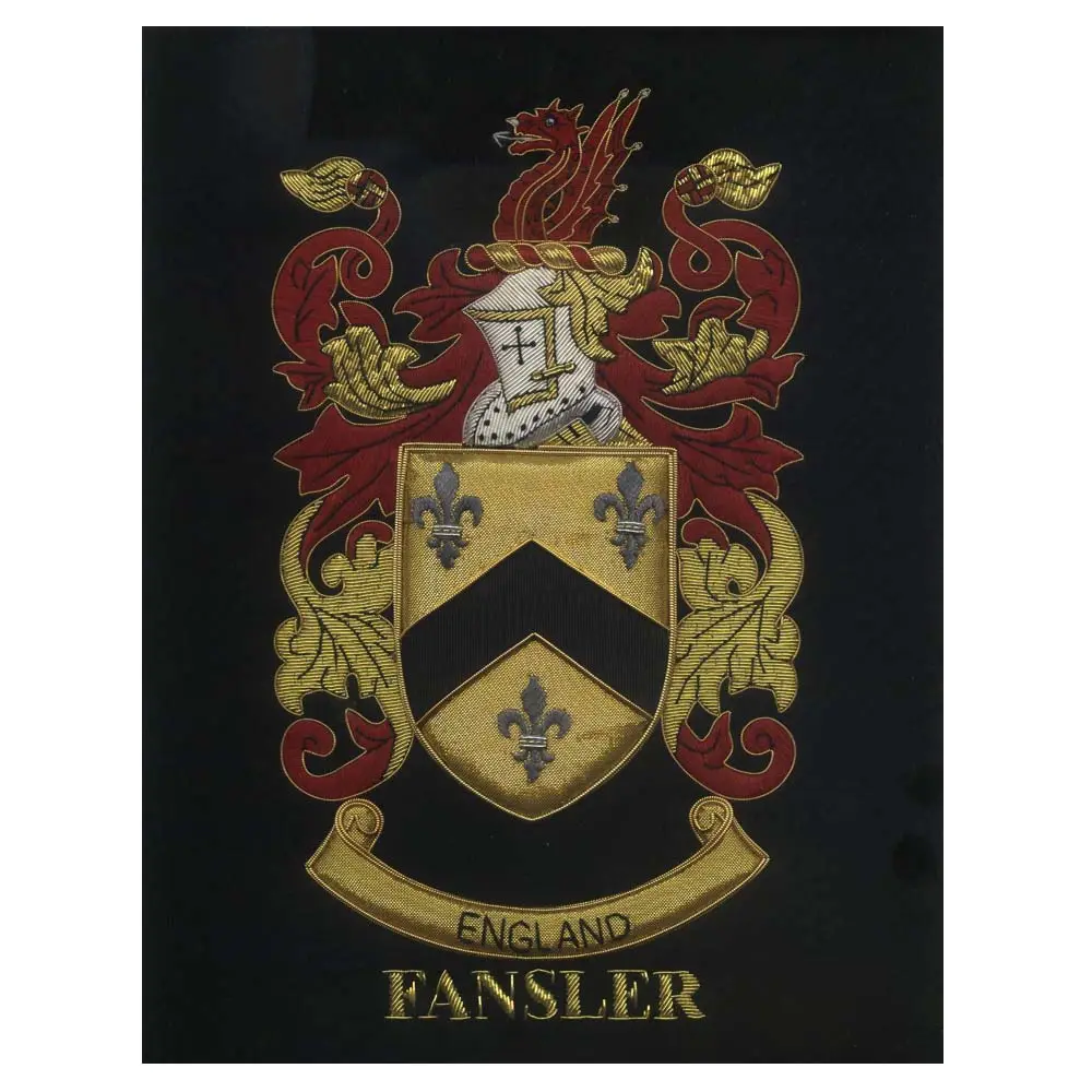 Gestickte Familien wappen Emblem Stickerei Wappen handgemachte taktische Wappen Golddraht Blazer Stoff Wappen Abzeichen