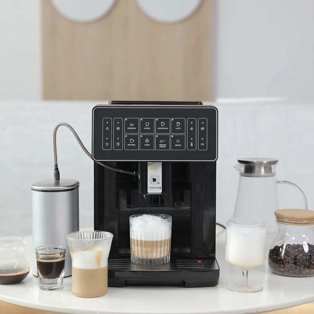 Machine à café automatique, 19 bars, italie pompe haricot à tasse Cappuccino Latte expresso