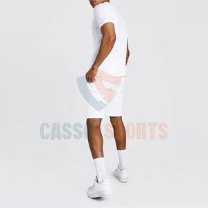 Özel yaz erkekler için iki parçalı Set rahat baskı t-shirt ve şort içeren özel Logo koşucu pantolonu
