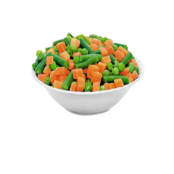 Precio al por mayor, verduras congeladas mixtas en proporción personalizada, impresión personalizada al por mayor, cocina, verduras mixtas congeladas, mezcla vacía