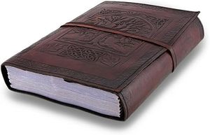 Vintage Large 10 Inch Tree of Life Leather Cover Blank <strong>Book</strong> <strong>Spell</strong> <strong>Book</strong> Drawing Sketch <strong>Book</strong> Christmas Gift for Men &amp; Women - Product Image 4