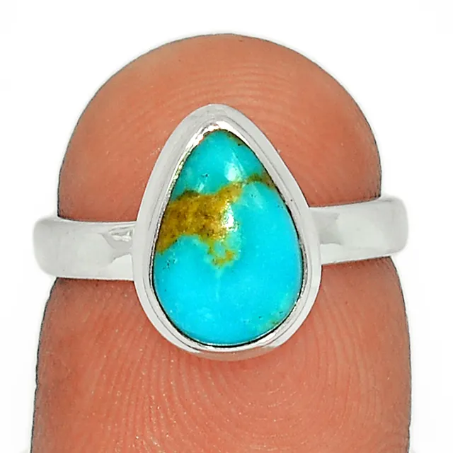 Naturel Numéro 8 Mine Turquoise Belle Étoile Semi Précieuse Pierre Gemme Bijoux-Vente En Gros Usine De Bijoux En Argent En Inde