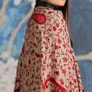 カシミールウールショールクレウェル刺Embroideryカシミール70x200マルチカラーオプションパキスタン製