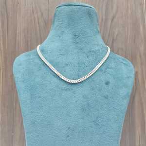 925 Sterling Silver Excellent Quality Curved <strong>Chain</strong> For Men And Women Handmade Designer Trendy Classic Design - Product Image 4