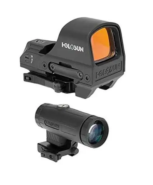 الأكثر مبيعًا مجموعة مكبرات الصوت 100% أصلية من Holosun طراز HS510c Refle-x Red Dot Sigh + HM3X 3X متاحة للمشترين بالجملة