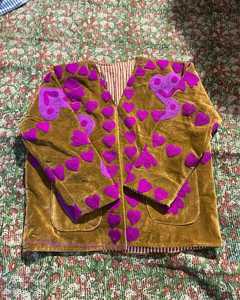 suzaniVelvet Embroidery <strong>Jacket</strong> Green Color New Arrival Velvet Short <strong>Jacket</strong> Coat Winter Wear suzani velvet <strong>jacket</strong> - Product Image 2