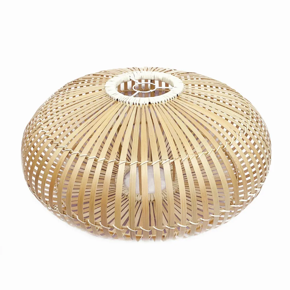 Nouveau modèle 2023 bambou décoratif pendentif nid abat-jour éclairage naturel fait à la main lanternes 100% fait à la main