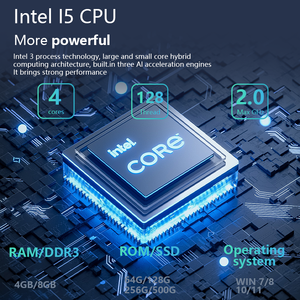 Factory Direct Sale Industrial PC Mini Black Aluminum Win/<strong>Linux</strong> <strong>System</strong> with CPU&amp;COM Port Portable I3\i5\i7 Mini <strong>Computer</strong>