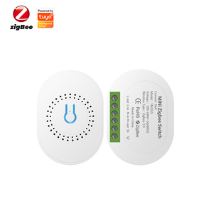 SMATRUL 2 Gang 16A Mini Tuya <strong>ZigBee</strong> <strong>Controller</strong> 2 Way No Neutral Line Wall Switch Module Relay Voice for Smart Google Home Alexa - Product Image 1