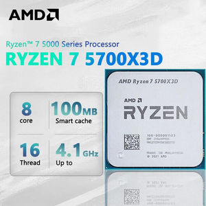 Processore CPU AMD Ryzen 7 5700 x3d-R7 5700 x3d serie 5000 8-Core 4.1 GHz Socket AM4 Thread processore CPU